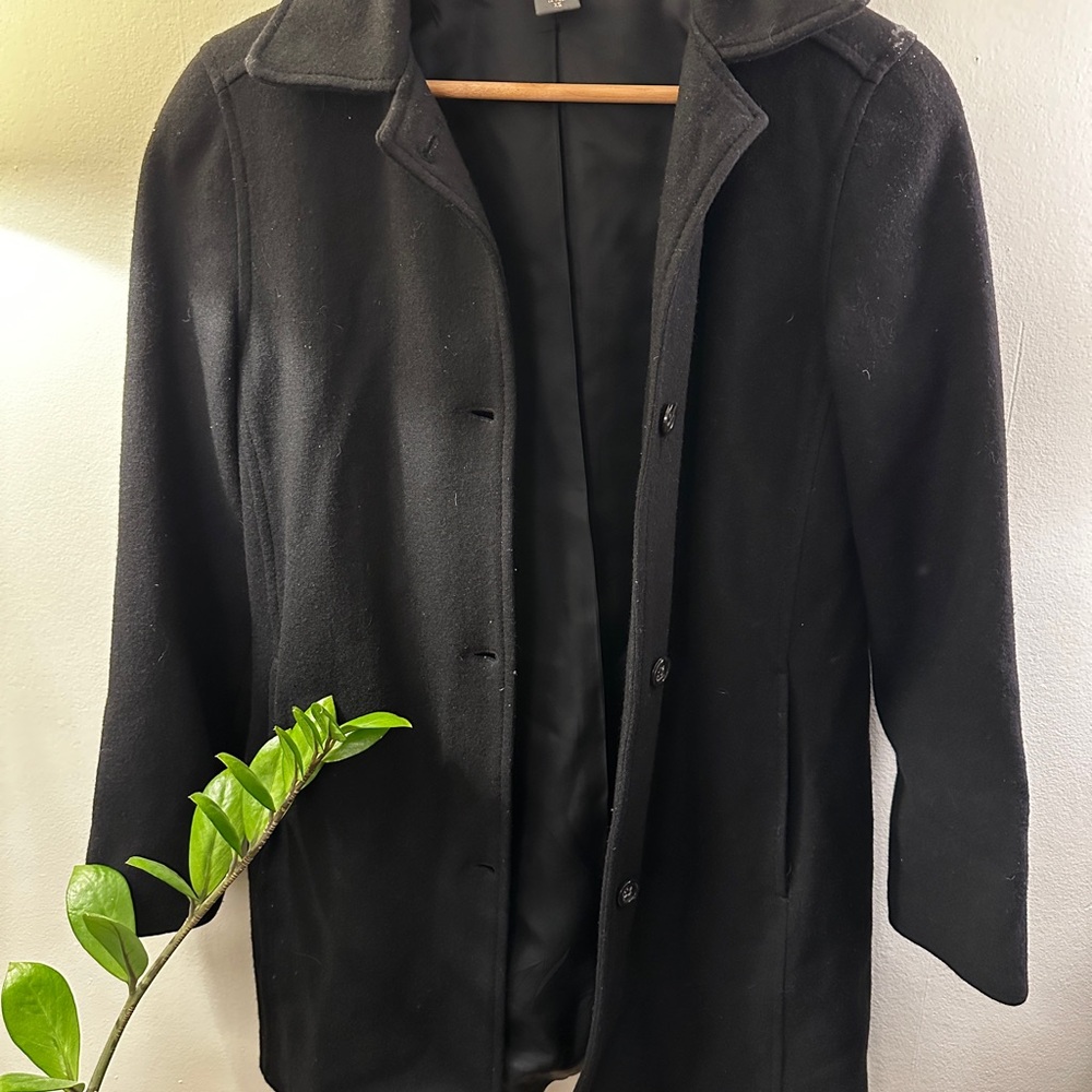 Banana Republic Classic Black Pea Coat